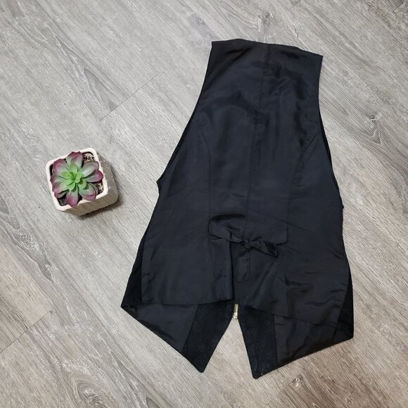 Danier Leather Vintage Black Suede Leather Vest XS - Picture 2 of 8